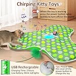 Interactive Cat Toy, Automatic Cat Toys for Indoor Cats, Hide and Seek Cat Toy with Motion Activated, Moving Feather, Chirping, USB Rechargeable - Image 5