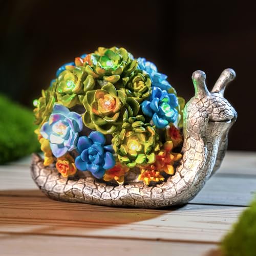 Elfengarden ELF-ZHS14149A Solar Garden Decor Outdoor Resin Snail Statues thumb #4