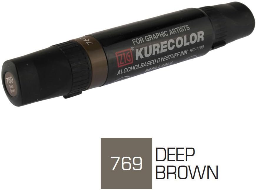 Zig Kurecolor KC1100/769 Twin Marker Pen Deep Brown Permanent Markers Office