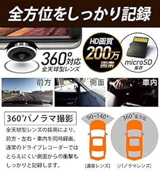 ドライブレコーダー ドラレコ 車 ドライブ 防犯カメラ カメラ 未使用 新品 ♪ Amazon.co.jp: DEFART ドライブレコーダー 前後カメラ 【1440P