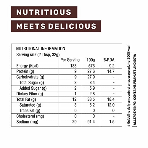 Image of RiteBite Max Protein Peanut Spread - Classic Crunchy Peanut Butter 1000 g - High Protein | High Fiber | Gluten Free | Vegan | No Preservatives | All Natural