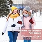 Premillow Winter Gloves for Women - Warm Womens Winter Gloves, Touchscreen Knit Glove with Elastic Cuff for Cold Weather - Image 2