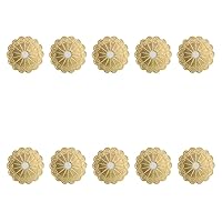 Vista 3 de Tiazza 10 piezas de arandelas con placa trasera de latón - Accesorios de ferretería de decoración de muebles clásicos