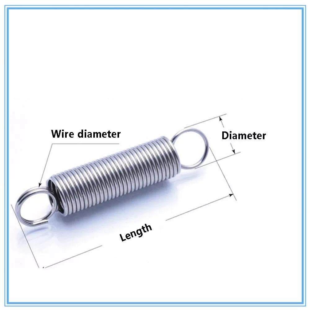 1Pcs SS304 Wire Diameter 3/4mm WireOuter Diameter18mm-40mm Length 300mm Expansion Tension Extension Expanding Extending Springs (Wire Dia3mm,OD-19mm)
