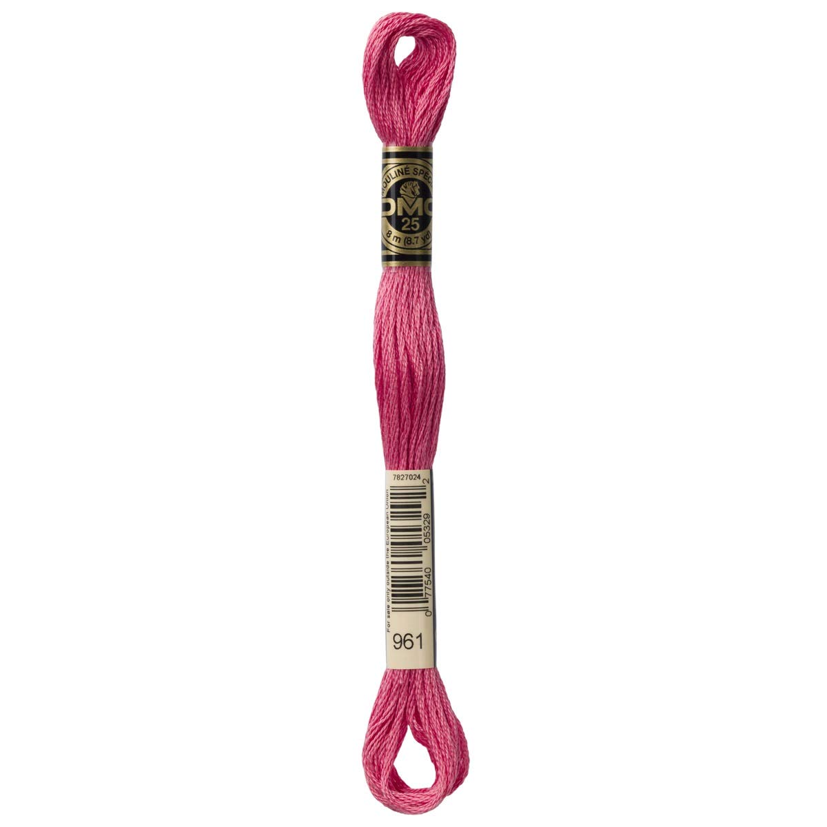 DMC Embroidery Floss Mouline Stranded Cotton Thread for Hand Embroidery and Sewing - Colour No: 961-5 x 8m Skeins — image 1