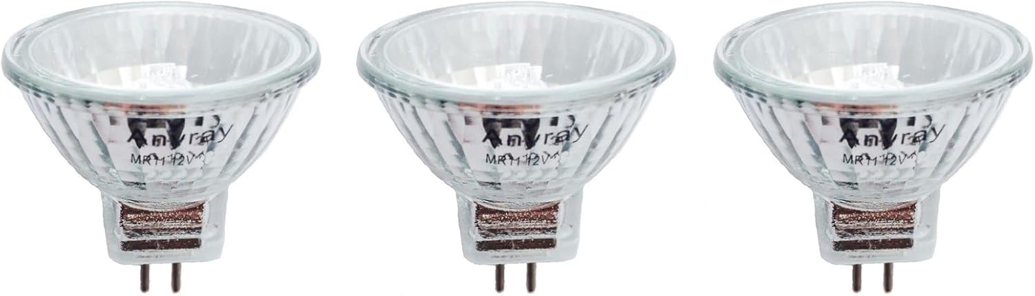 Anyray A2000Y (3-Bulbs) Clear MR11 5W 12V Reflector Fiber Optic Light Bulb 12-Volt 5-Watt