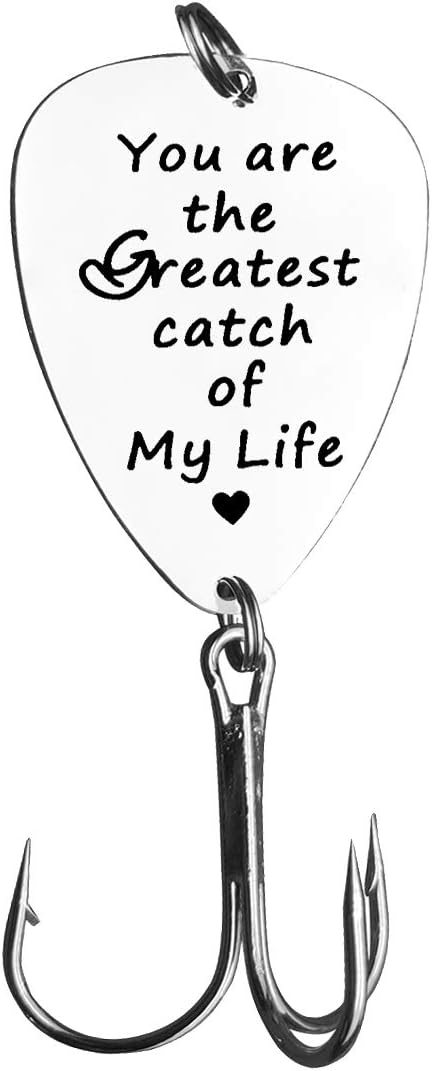 You are The Greatest Catch of My Life Fishing Lure Hook Husband Hubby Boyfriend Gifts Fisherman Fishing Lover Gift for Birthday Gift for Men Christmas Anniversary Valentines Day Best Catch Gifts