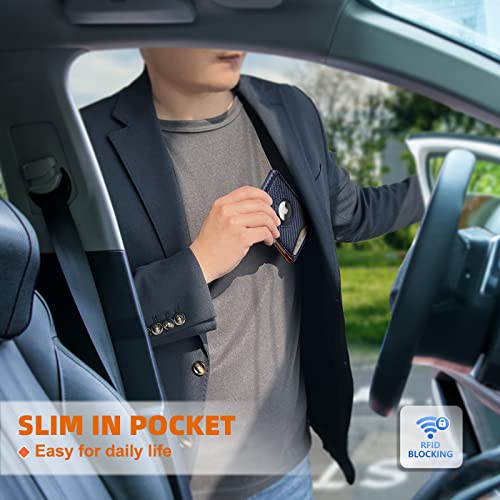 Kemisant Mens Wallet For Airtag Or Standard Use, Slim Front Pocket Wallet 11 Cards Rfid Blocking,No Hole #TOP7