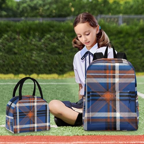 Mochilas para niños de rayas azules sin humedad para llevar libros y lonchera al colegio 7