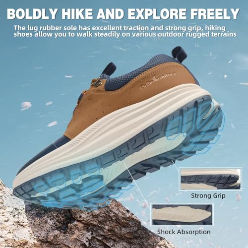 Image of OrthoComfoot Men's Wide Orthopedic Plantar Fasciitis Shoes: Comfortable High Arch Support Trail Running Shoes for Walking & Hiking, Orthotic Tennis Sneakers Relief Flat Feet, Feet Pain