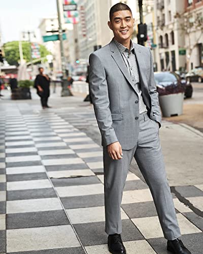 Costume deux pièces pour homme coupe décontractée avec revers cranté chic - 2