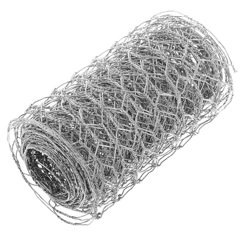 FOMIYES Red de Alambre Galvanizado Hexagonal 0.1x3 M Malla para Aves de Corral Resistente al Desgaste para Cercado Jardín y Proyectos de Bricolaje