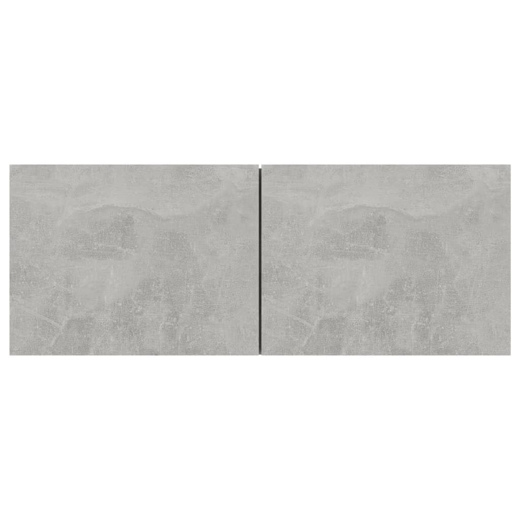 TV-Schränke 3er-Set, Betongrau, Holzwerkstoff, 80x30x30 cm, Wandmontage, Modernes Media-Center für Wohnzimmer und Schlafzimmer