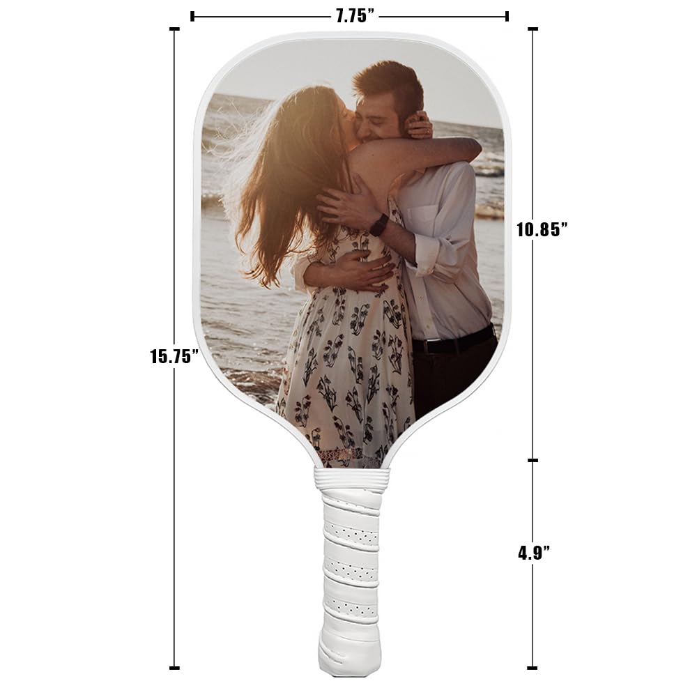 ZOLRITH Personalized Pickleballs Paddles with Name Picthre Text Logo, Customized Rackets with Photo, Custom Gifts for Men Women, Two Sides Print, Black