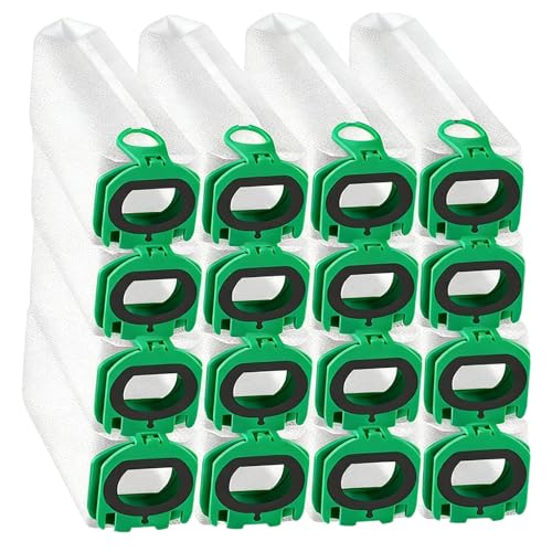 16 Stück Staubsaugerbeutel, Kompatibel mit Vorwerk Kobold VB100 FP100, Reißfeste Staubbeutel, Premium Filtertüten Ersatz Staubbeutel, Filterung von Hausstaub & allergenem Feinstaub