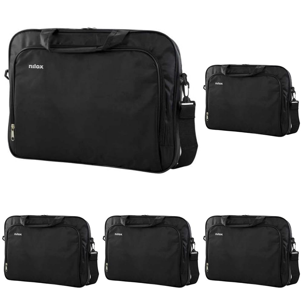 Maletín Nilox Essential 2 negro de 15,6 pulgadas con bandolera ajustable 5