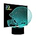 LED Night Light for Boys Men, 3D Illusion Lamp, Football Helmet 7 Colors Changing Room Bedroom Decor Lighting, Novelty Sports Fan Gift Ideas for Kids, Adults, Friends Festival Birthday Presents