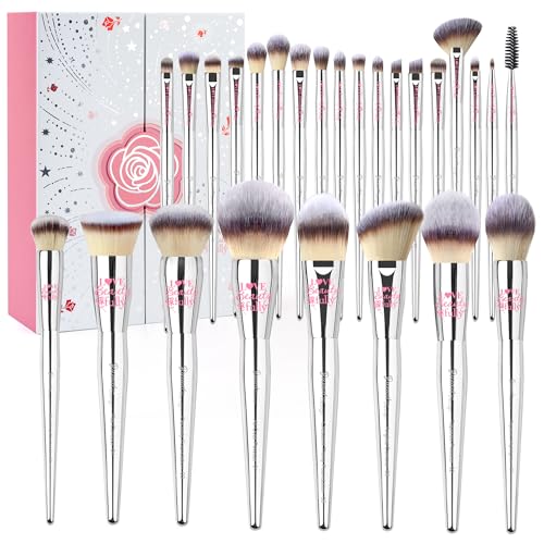 Bueart Design 26Pcs PRO Makeup Brushes Set Christmas Gift(with Elegant Box)