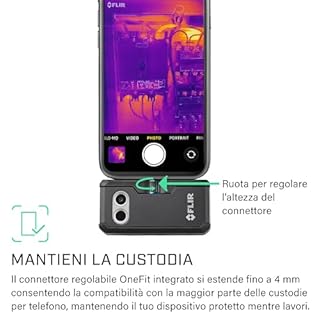 Flir One Pro - Termocamera Per Smartphone iOS (iPhone 15 E Successivi Con USB-C), Super Risoluzione 480x360 (IR Nativo 160x120)