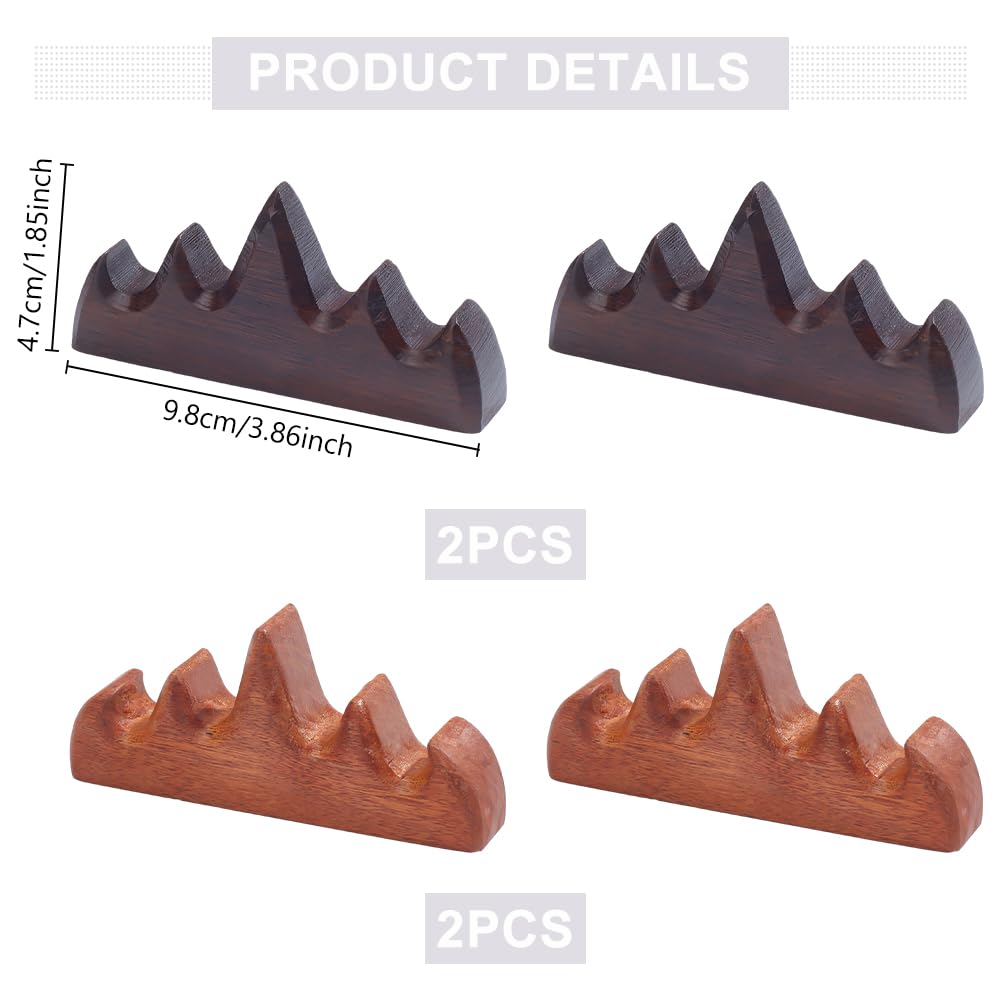 4er-Set Holz Pinselhalter Für Kalligraphie - Pinselablage Mit 4 Schlitzen