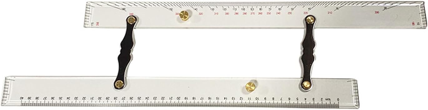 Marine Parallel Ruler with Metal Arm 450mm / 17.72Inch Navigation Parallel Ruler for Chart Drawing Professional Marine Drawing Tool