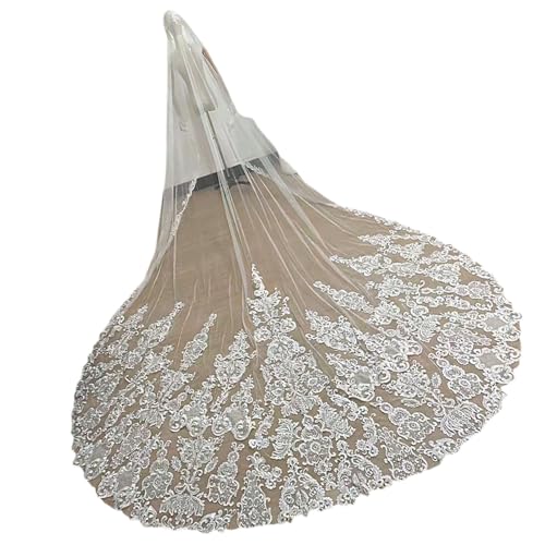 Voile de mariage en tulle de qualité supérieure à longue queue tombante