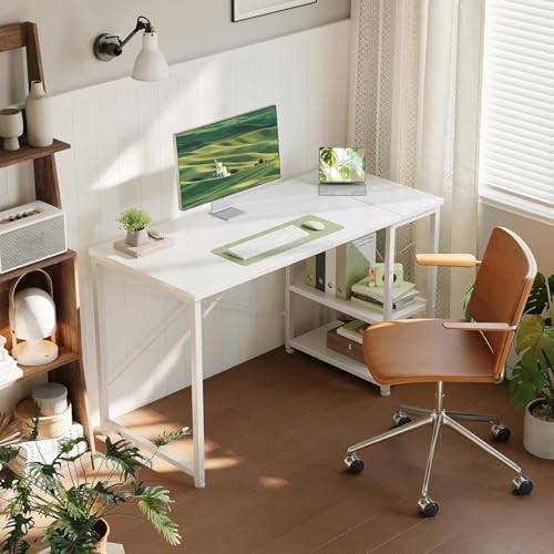 ODK Kleiner Tisch mit Regal, 120×48 cm, Weiß – Ansicht 6