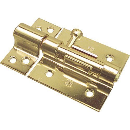 Preisvergleich Produktbild SECOTEC Schutzriegel mit Absperrloch 100 mm Messing poliert 1 Stück