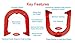 Competition Tournament Pitching Horseshoes - Red Finish - NHPA Sanctioned for Tournament & League Play - Drop Forged Construction - One Pair (2 Shoes)
