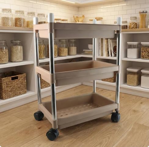 Space Saving Storage Organizer Rack with Strong Frame, Multi Purpose Shelf Unit for Home Organization and Storage Needs