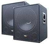 Dauerleistung 500 Watt max. E-Lektron SUB-Q45A PA-Subwoofer Paar Aktiv 18\