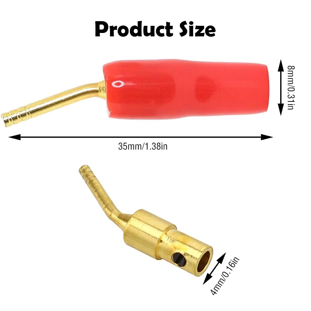 MinLUOCER 10 PCS Banana Male Plugs 2MM Audio Speaker Cable Connector Gold-Plated Flex Pin Banana Plugs Connector for Amplifier Speaker Wires Sound Systems - Image 2