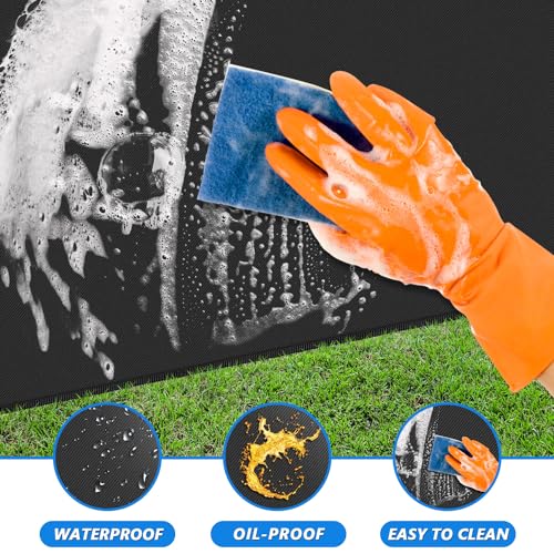Huchiz UNDER GRILL MAT S For Outdoor Grill, Heavy Duty Fireproof Deck Patio Protector Mat, Bbq Mat For Under Bbq thumb #4