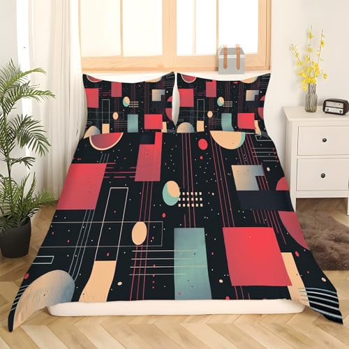 Housse de couette 160x200 microfibre anti-glisse avec zip invisible
