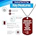 Medical Alert ID Tag for Men – Anodized Aluminum ID Tag Necklace with 27