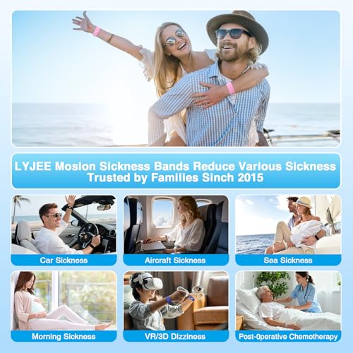 Image of Motion Sickness Bracelets for Adults and Kids Motion Sickness Bands Nausea Relief for Pregnant Women Acupressure Nausea Relief for Car, Sea, Air Sickness