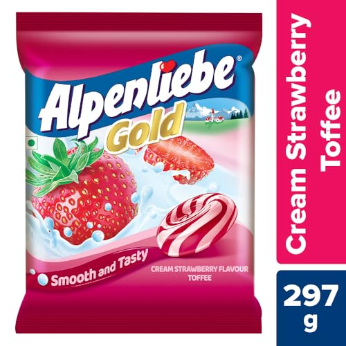 Image of Alpenliebe Gold, Cream Strawberry Candy Pouch, 90 Pc, 297 g