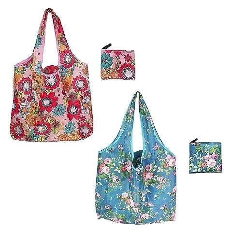 GVSAVY Eco-Friendly Floral Shopping Bags Cover