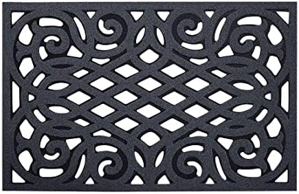 Nicoman Outdoor Doormat Decorative Stair Mats Heavy Duty Drainage Dirt Trapper Porch Rubber Skid Proof Anti Slip - (Narrow, Chocolate, 75 x 25cm)