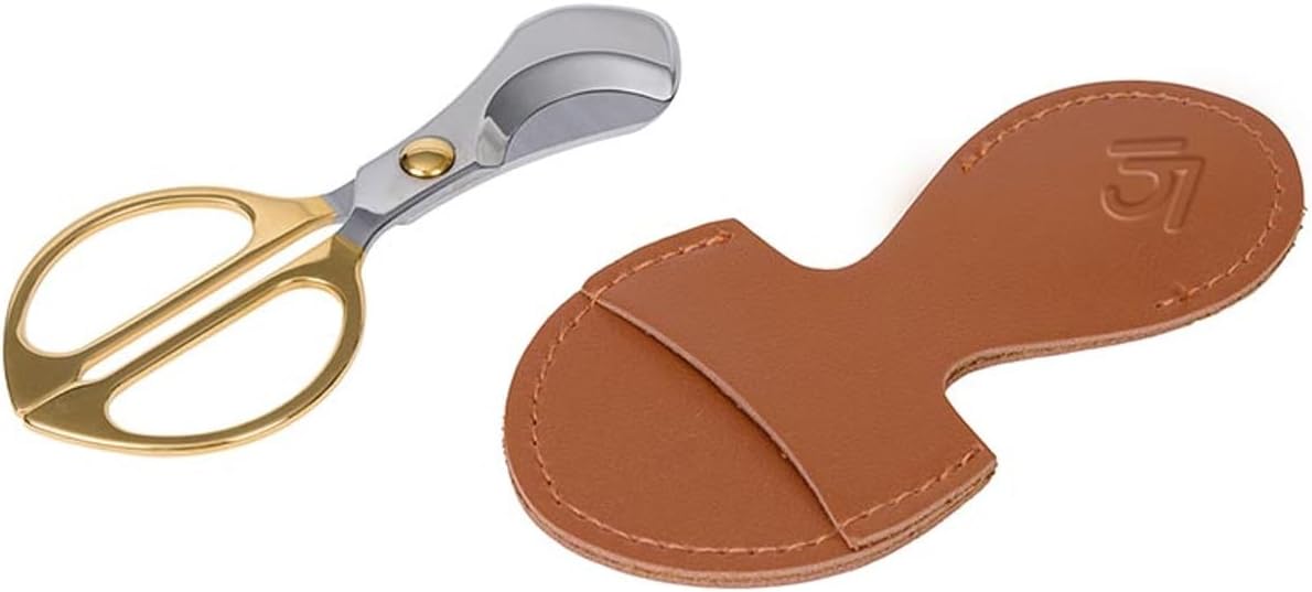 Steel Double Blade Cigar Cutter - Utility Knife, Classic Style, Stainless Steel Blades, Gift Box