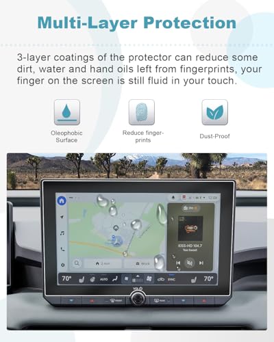Image of CDEFG 4Pcs 2026 RAV4 Screen Protector for 2026 Toyota RAV4 12.9-Inch Touchscreen (XSE /Limited), for 2026 Toyota RAV4 Hybrid Accessories Nano Plastic Screen Cover (12.9 inch Navi & 12.3 inch Dash)