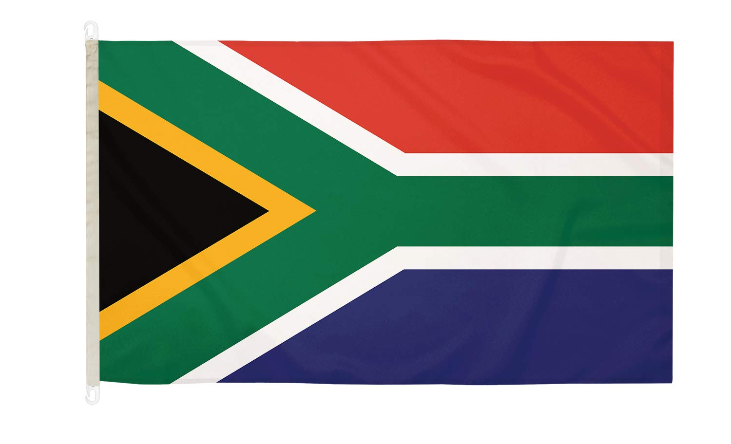 DuraFlag South Africa New 5ft x 3ft with Clips/Hooks, Premium Quality 5x3 South African Flags, South Africa (New)