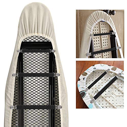 image for Goodtimes Ironing Board Cover Clips, Adjustable Ironing Board Pad Brac