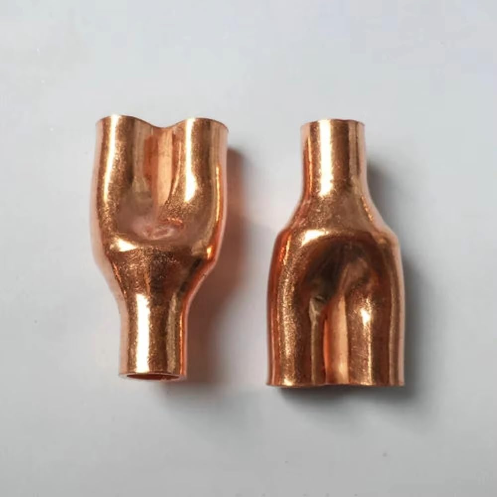 Raccordo a saldare con estremità in rame a 3 vie con riduttore uguale a forma di Y for sistemi di refrigerazione e riscaldamento(35x28.6x28.6mm)