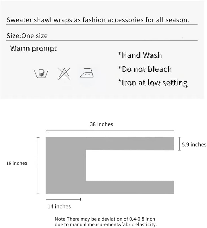 Sweater Shawl Wraps for Women Sweater Knitted Knotted Shawls Travel Casual Scarf Cape Shoulder Tops Fashion Wrap - Image 7