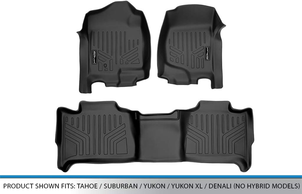 SMARTLINER Floor Mats 2 Row Liner Set for 2007-2014 Chevrolet Suburban - Image 5