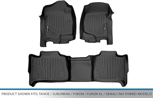 Miniatura 5 de SMARTLINER Juego de alfombrillas de 2 filas para Chevrolet Suburban 2007-2014