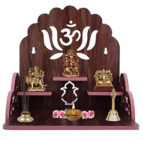 Temple de la maison mural en bois pour optimiser votre coin puja mandir