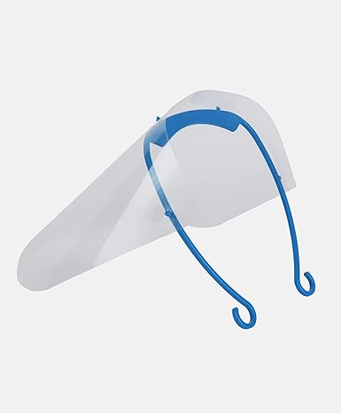 BUILT NATURAL Reusable Safety Face Shield (1 Frame + 1 Reusable Shield), Anti-fog, Anti Splash, Flexible, Light Weight Frame, Universal face and Eye Protection for Men, Women & Kids