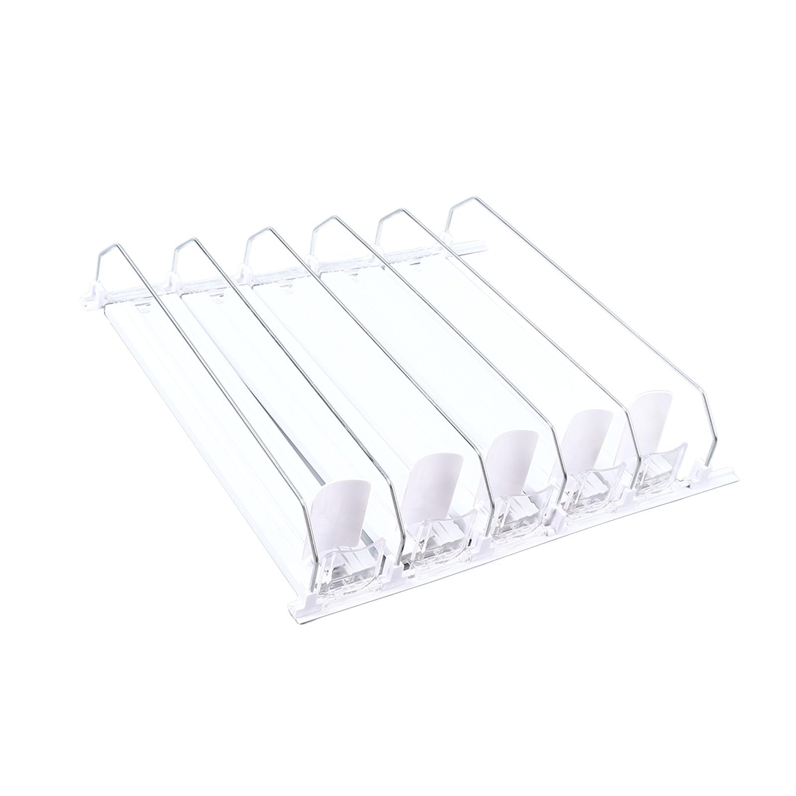 Organizador de Latas de Bebidas ABS, Recarga Automática, Fuerte Capacidad de Carga, Ancho Ajustable, Organizador de Bebidas para Refrigerador (WHITE)